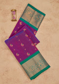 Purple Zariwork Pure Silk Saree