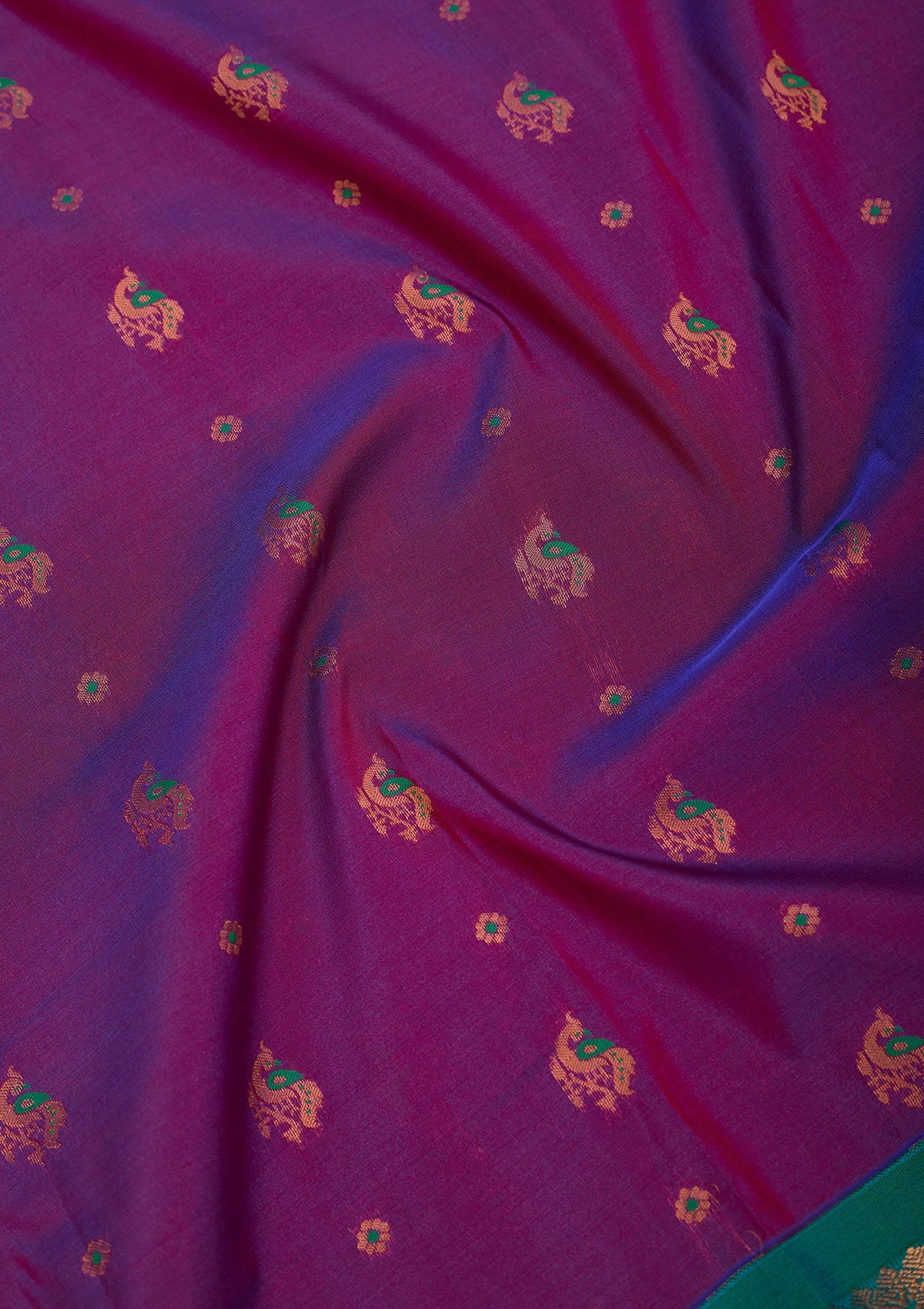 Purple Zariwork Pure Silk Saree
