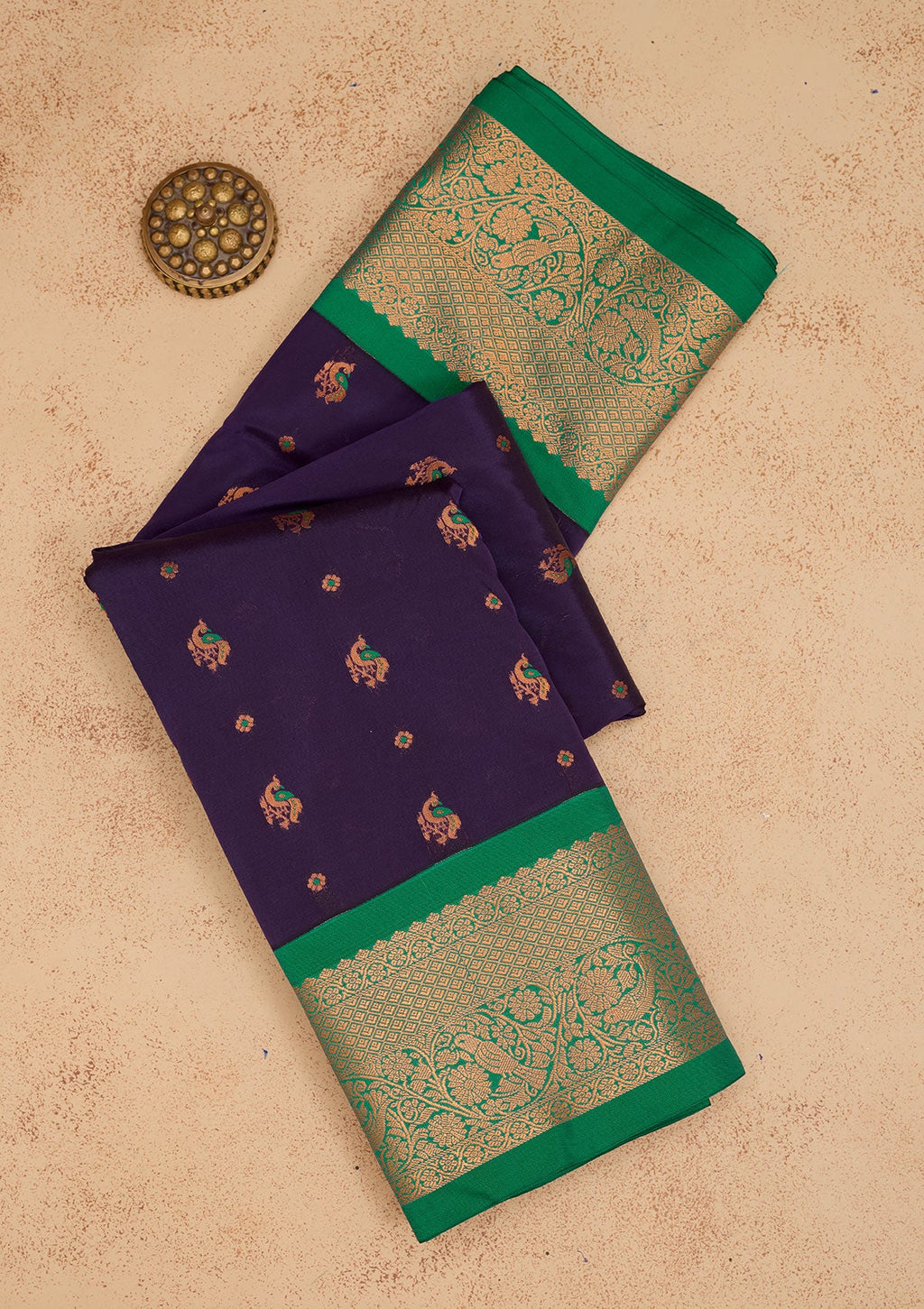 Royal Blue Zariwork Pure Silk Saree