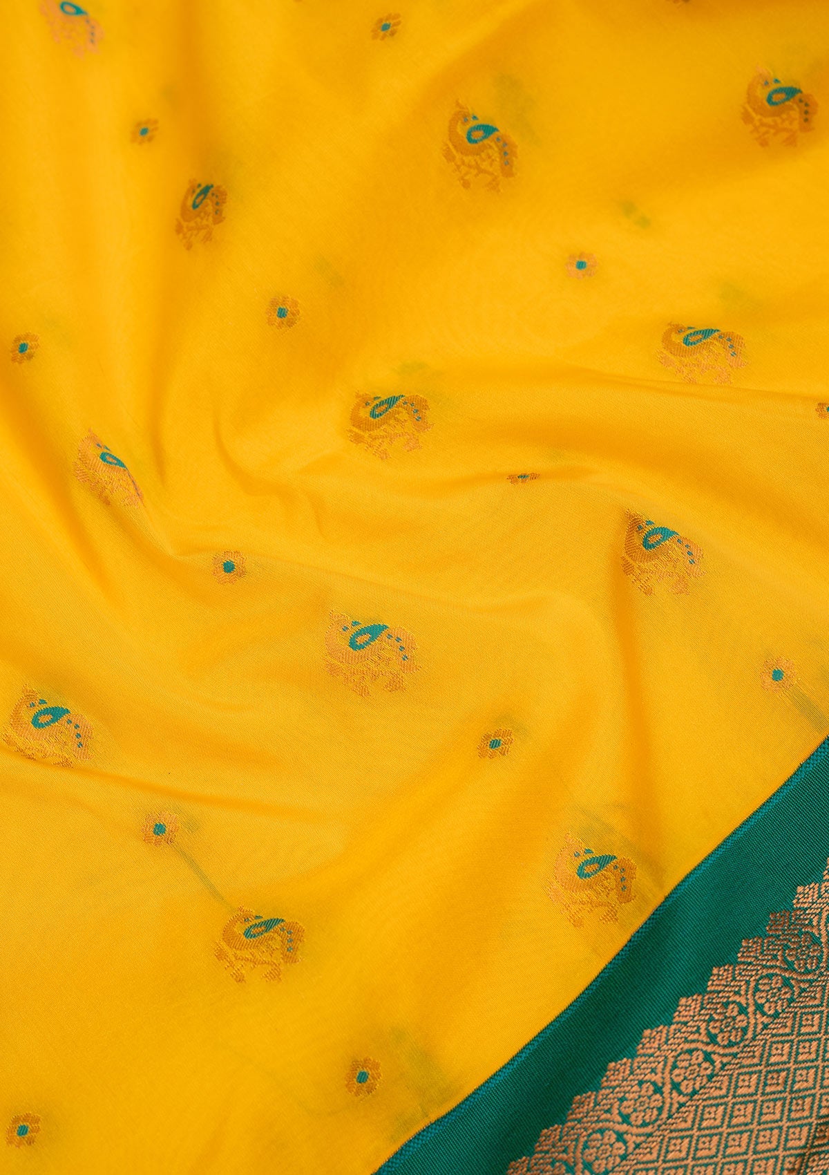 Yellow Zariwork Pure Silk Saree