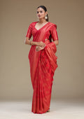 Red Zariwork Art Silk Saree