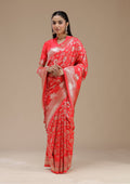 Rani Pink Stonework Silk Saree