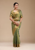 Mehendi Zariwork (Gold) Silk Saree