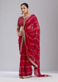 Rani Pink Sequins Georgette Saree