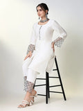 Women's Solid White Straight Kurta Set