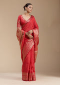 Red Zariwork (Gold) Silk Saree