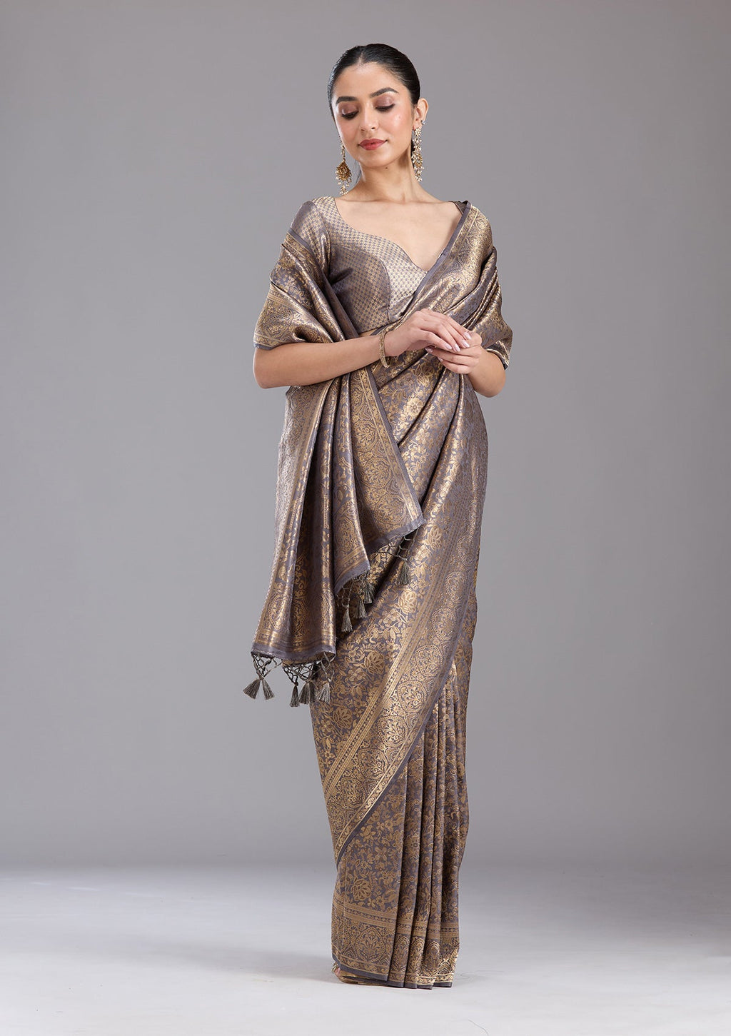 Lavender Zariwork Art Silk Silk_Saree