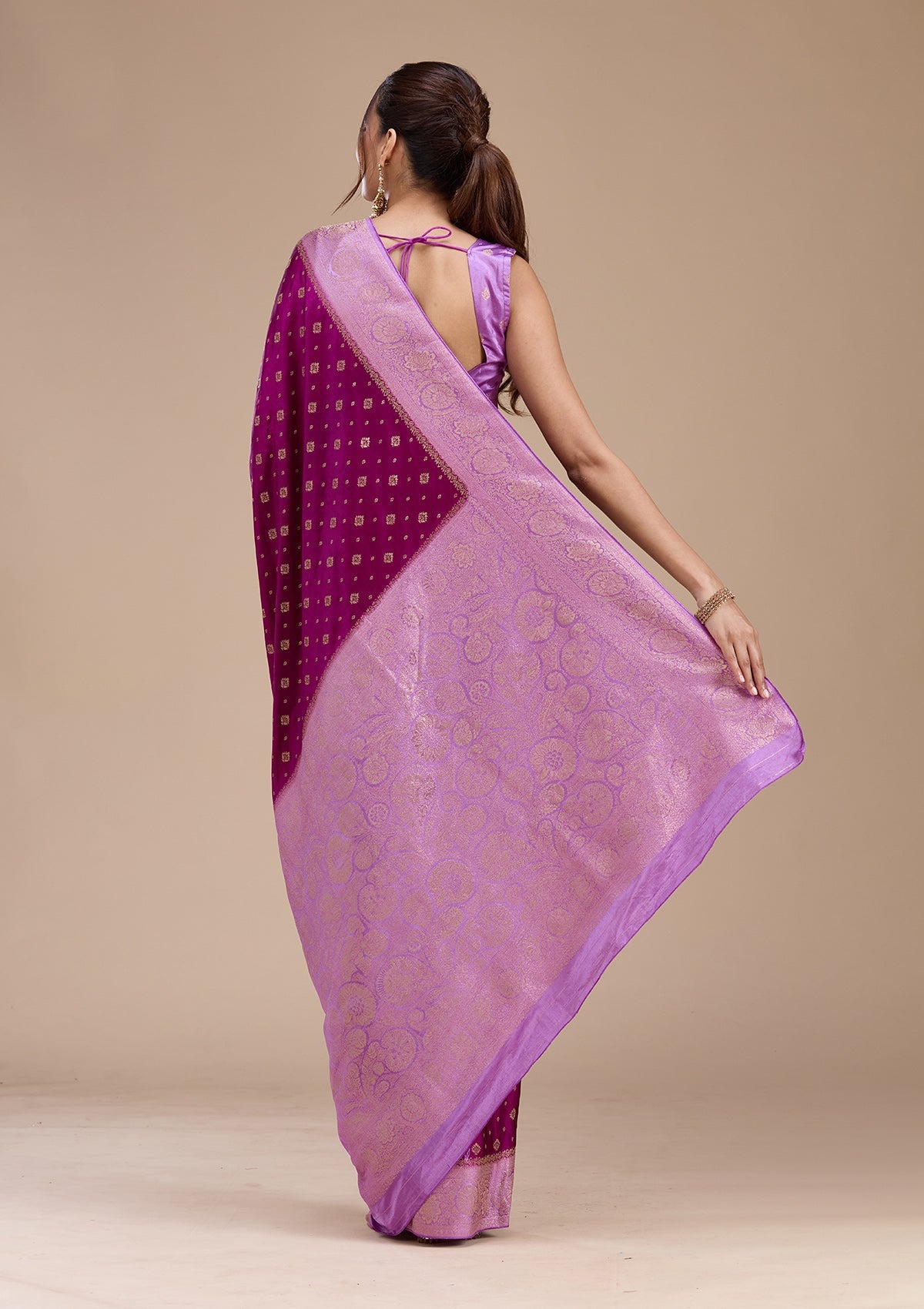 Purple  Silk Saree