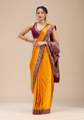 Mustard Zariwork (Gold) Silk Saree