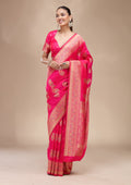 Pink Zariwork Art Silk Silk_Saree