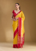 Yellow Zariwork (Gold) Cotton Silk Saree