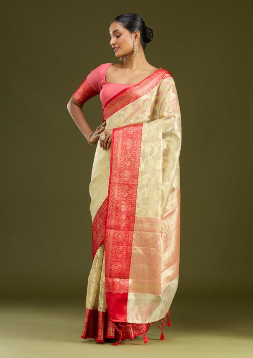 Gold Zariwork (Gold) Cotton Silk Saree