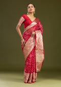 Maroon Zariwork (Gold) Tissue Silk Saree