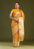 Mustard Zariwork (Gold) Tissue Silk Saree