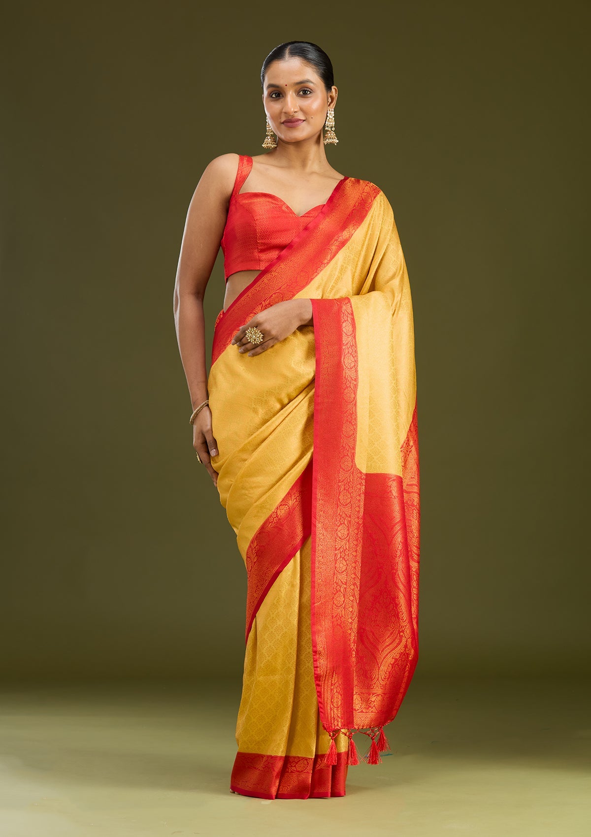 Gold Zariwork (Gold) Silk Saree