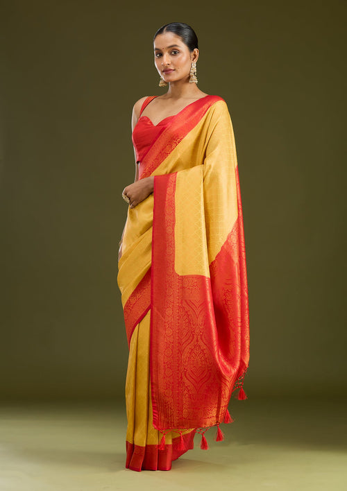 Gold Zariwork (Gold) Silk Saree