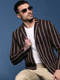 Men's Brown Slim Fit Single Breasted Blazer