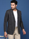 Men's Charcoal Slim Fit Single Breasted Formal Blazer