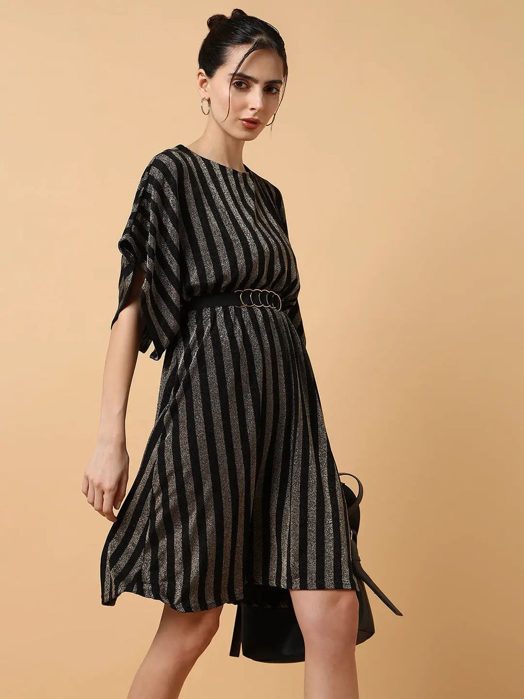 Women's Striped Kaftan Copper Dress