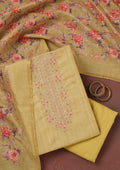 Gold Zariwork (Gold) Linen Unstitched Salwar Suit