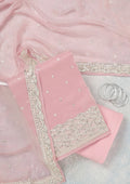 Pink Sequins Tissue Unstitched Salwar Suit