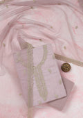 Lavender Zariwork (Gold) Chiffon Unstitched Salwar Suit