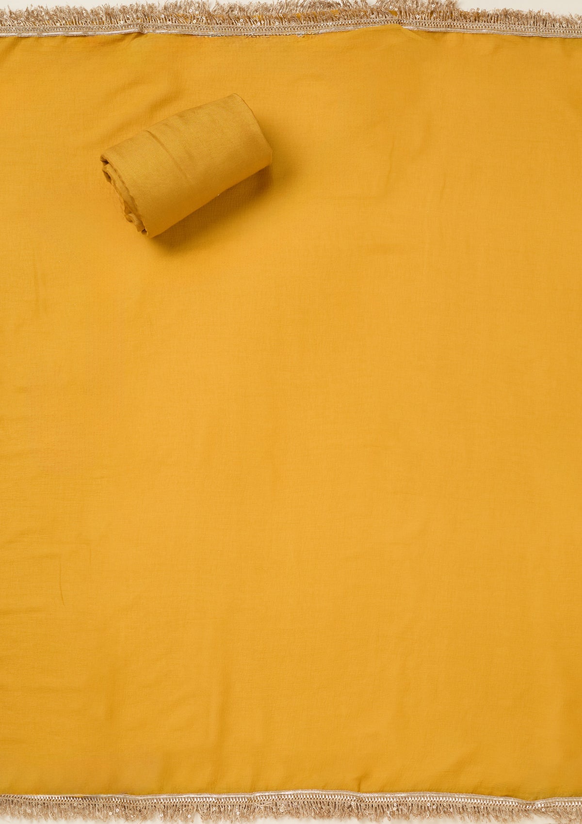 Mustard Zariwork Dola Silk Unstitched Salwar Suit