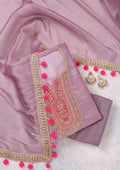 Lavender Cording Tissue Unstitched Salwar Suit