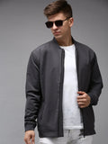 Men's Grey Water Resistant Bomber Jacket