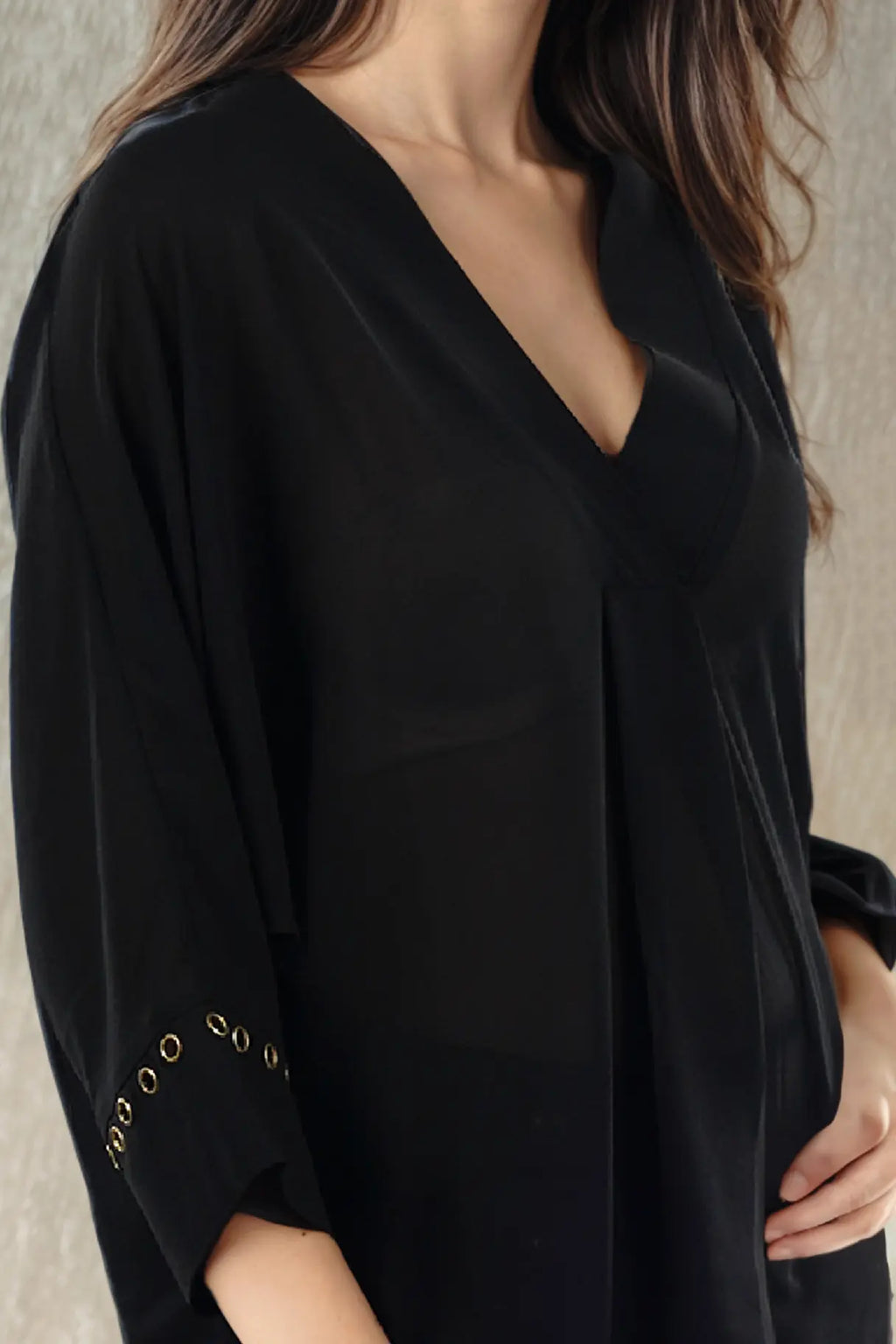 Sable Eyelet Top