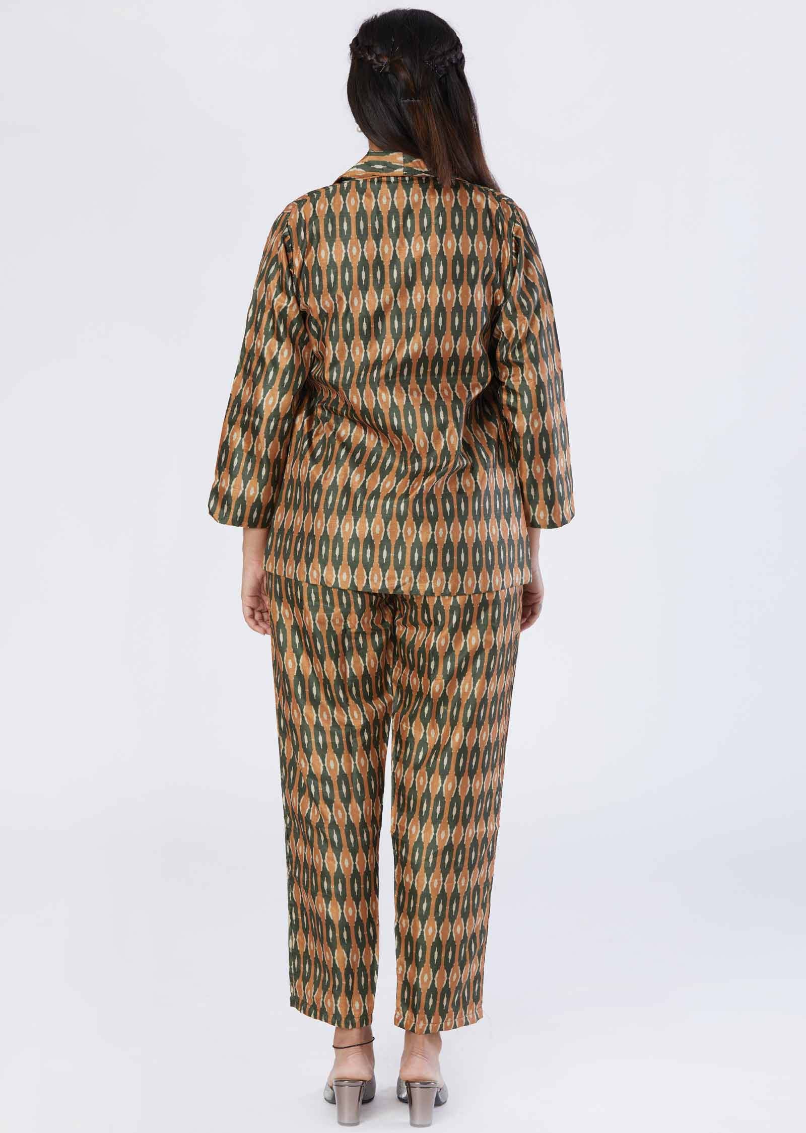 Silk Printed Fusion/Indo-Western Set