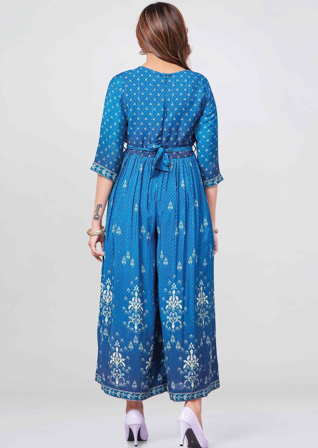 Modal Sequins Pallazo Suit