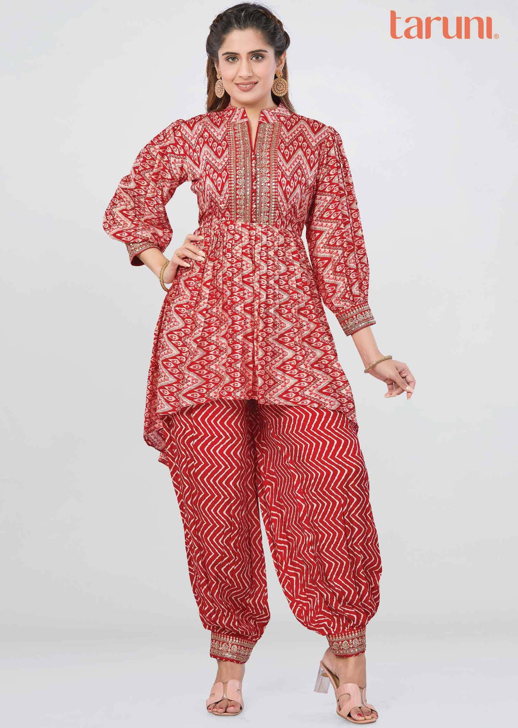 Modal Sequins Fusion/Indo-Western Set