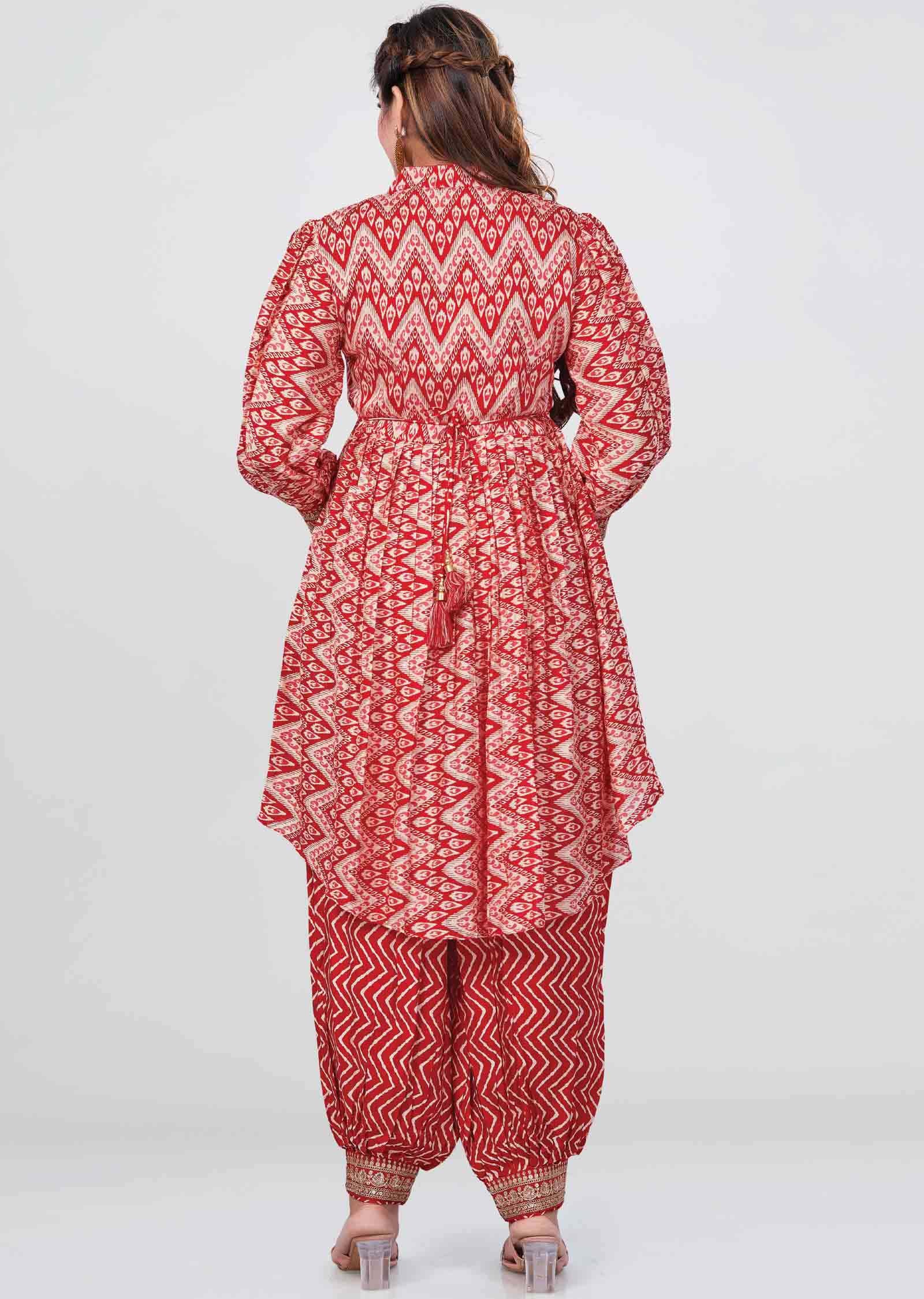 Modal Sequins Fusion/Indo-Western Set