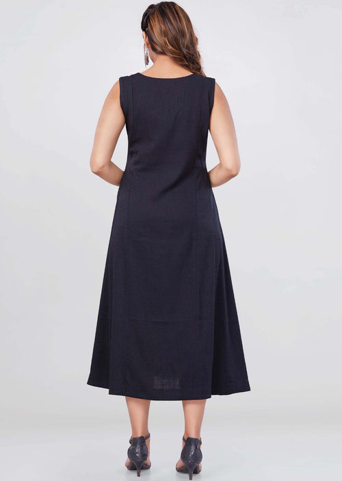 Black Reyon Midi Dress