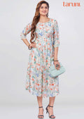 Pista Green Muslin Midi Dress