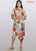 Multicolor Modal Beaded Midi Dress
