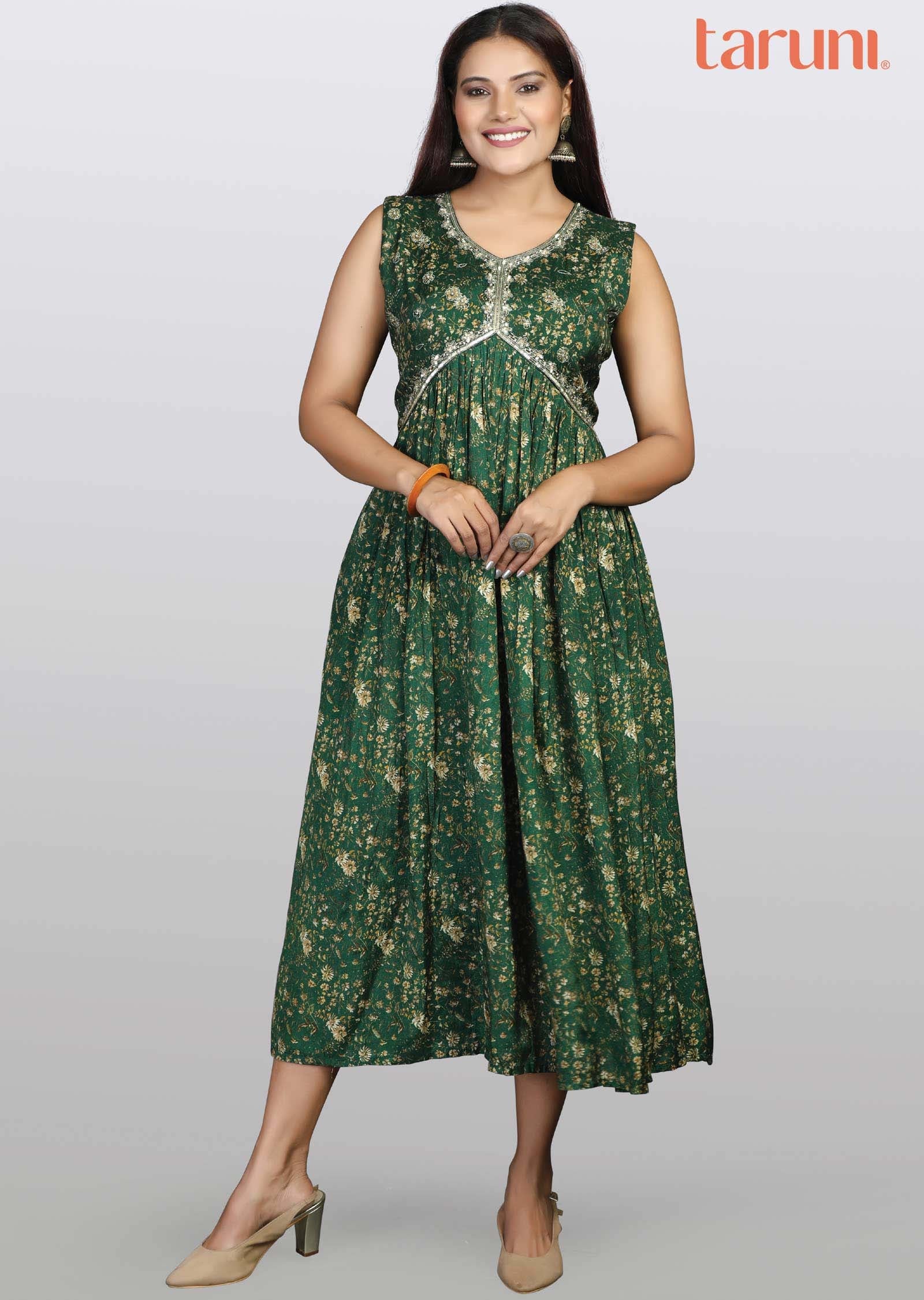 Green Modal Midi Dress