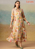 Multicolor Chinnon Embroidered Midi Dress