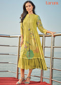 Mehendi Green Georgette Midi Dress