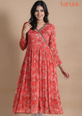 Rust Chinnon Midi Dress