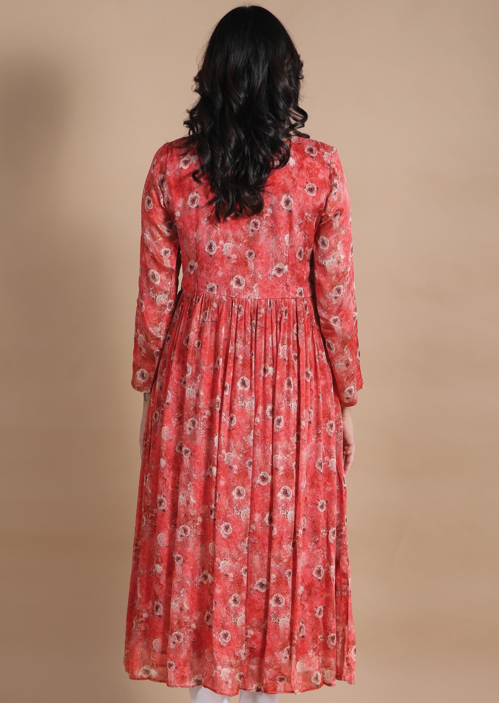 Rust Chinnon Midi Dress