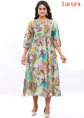 Mehendi Green Silk Midi Dress