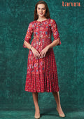 Magenta Pink Muslin Midi Dress