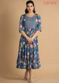 Light Blue Muslin Midi Dress