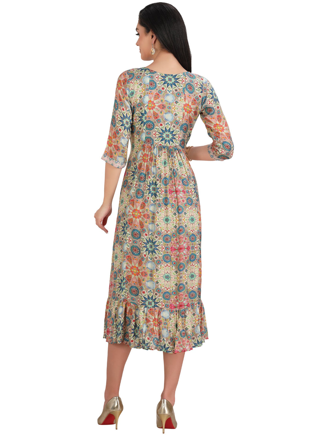 Light Blue Muslin Midi Dress