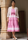 Pink Cotton Midi Dress