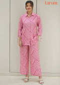 Pink Muslin Printed Co-Ord Set