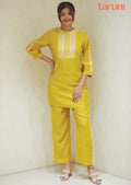 Mustard Soft Silk Resham Work Co-Ord Set