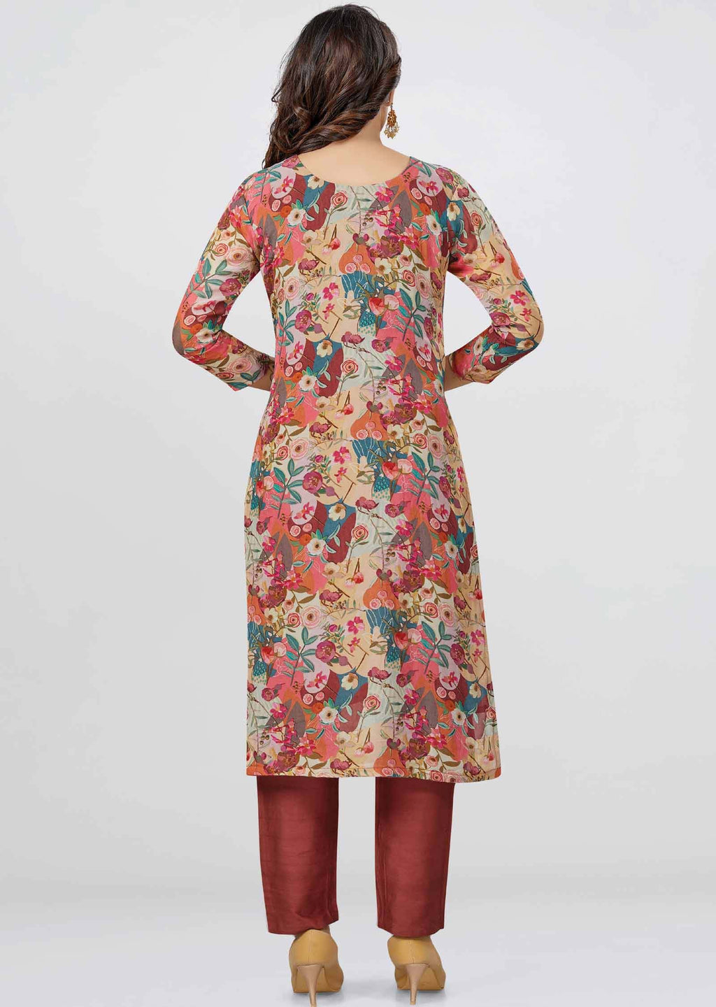 Mullti Organza Floral Printed Kurti Sets